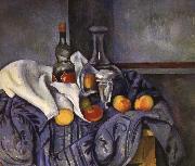 Paul Cezanne and fruit still life of wine France oil painting reproduction